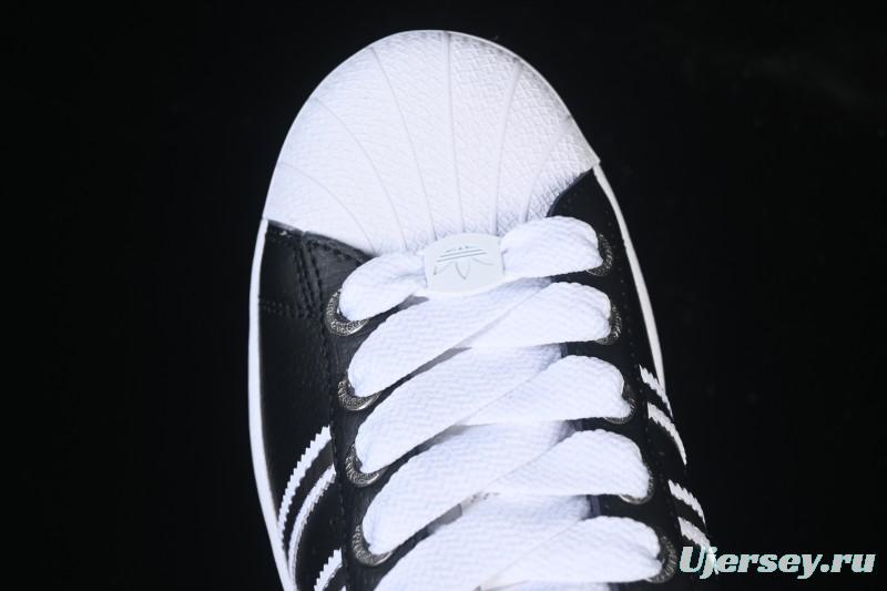 Adidas Superstar II J Casual Sneakers with Shell Toe Design - JQ0314