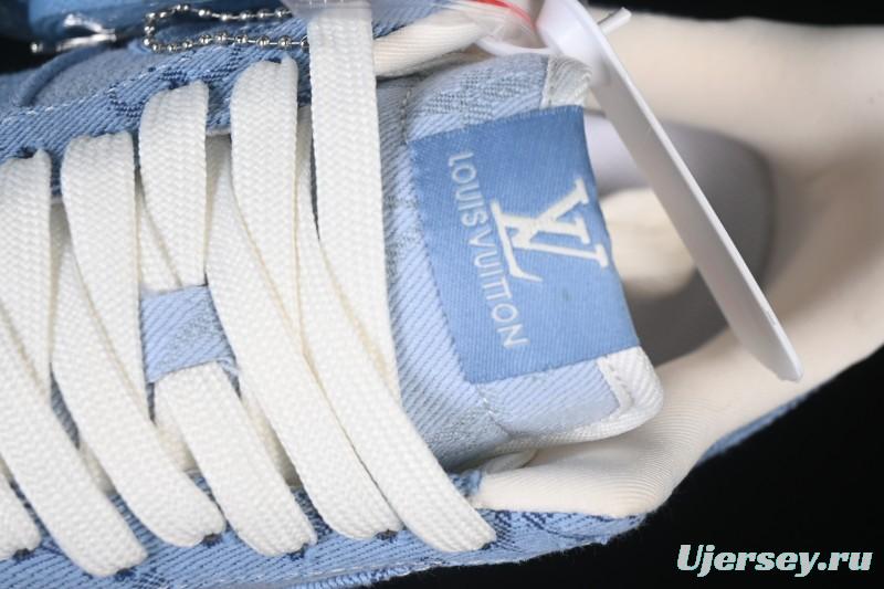 Nike Air Force 1 '07 Low LV Collaboration Light Blue Casual Sneakers - YF9511-823