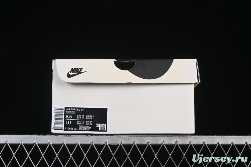 Nike Air Force 1'07 Low Supreme Co-branded Ripple Beige Blue Casual Skate Shoes - XY2025-001