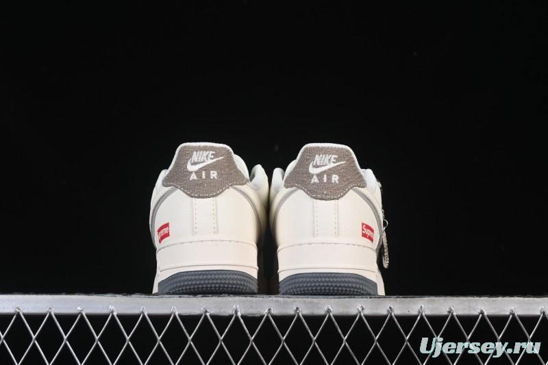 Nike Air Force 1 '07 Low Supreme Collaboration Beige Canvas Casual Sneakers - XX3168-210
