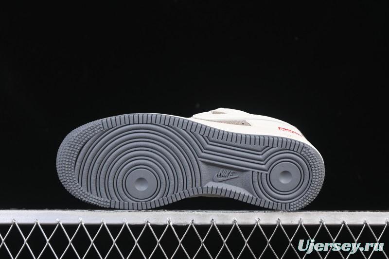 Nike Air Force 1 '07 Low Supreme Collaboration Beige Canvas Casual Sneakers - XX3168-210