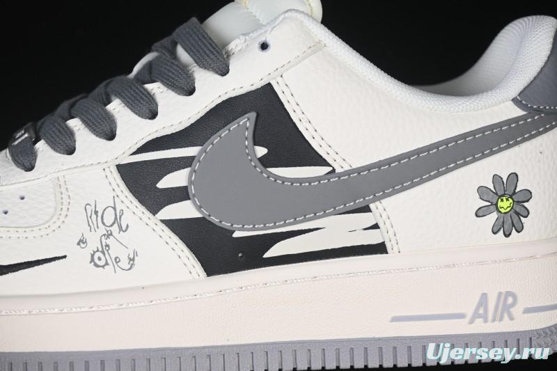 Nike Air Force 1 '07 Low Supreme Graffiti Beige Swoosh Casual Sneakers - QW5606-272