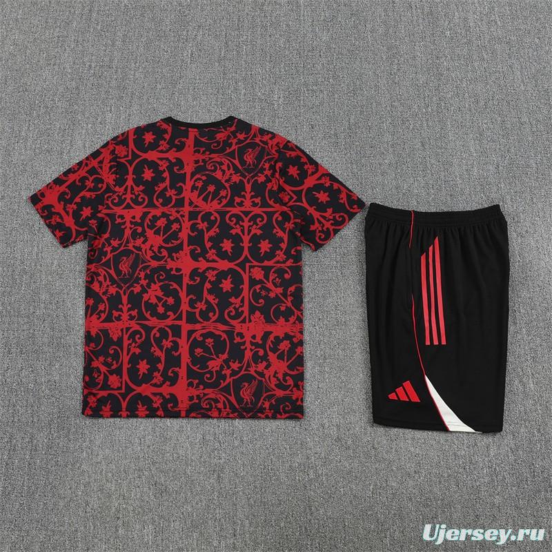 25/26 Liverpool Red Camouflage Short Sleeve Jersey+Shorts with XS