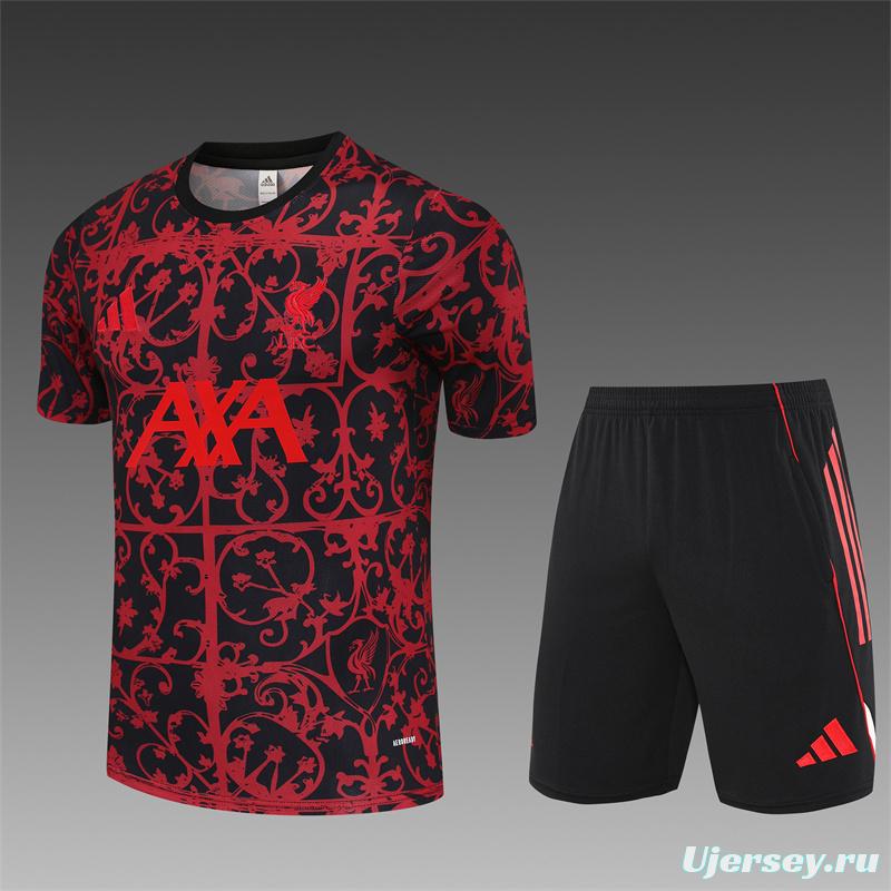 25/26 Liverpool Red Camouflage Short Sleeve Jersey+Shorts with XS