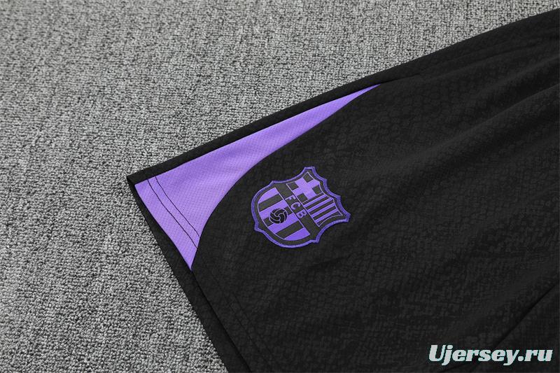 25/26 Barcelona Purple Joint Edition with XS Short Sleeve+Soccer Shorts