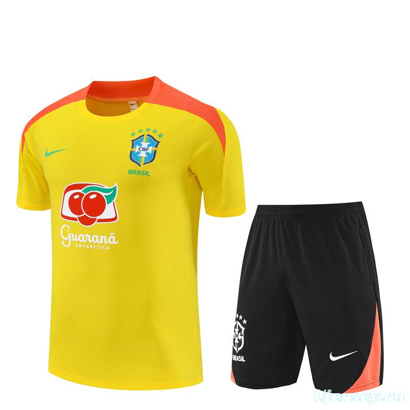 25/26 Brazil Yellow with XS Short Sleeve+Soccer Shorts