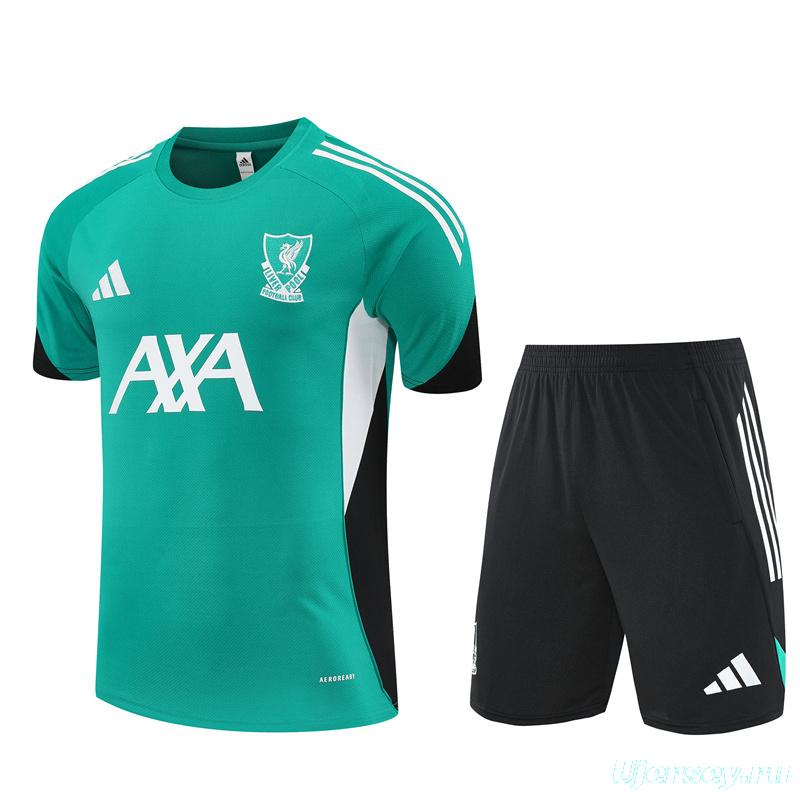 25/26 Liverpool Green Short Sleeve with XS Short Sleeve Jersey+Shorts