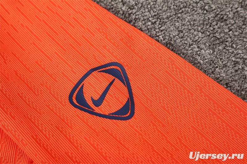 Player Version 25/26 Barcelona Orange T90 Half Zipper Jacket+Long Pants