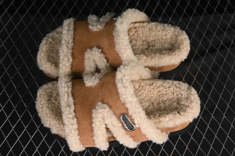 GG-CC Autumn Winter Felt Casual Slides - G25Y9084B