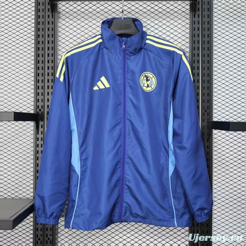 25/26 Club America Blue Windbreaker (with Inner Lining)