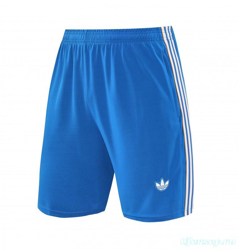 25/26 Real Madrid Adidas Original Blue Short Sleeve Jersey+Shorts