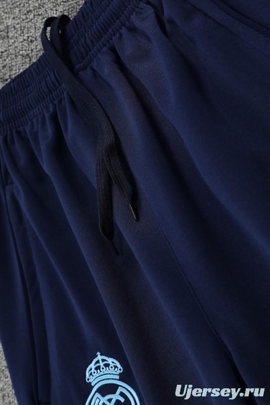 25/26 Real Madrid Blue Hoodie +Long Pants