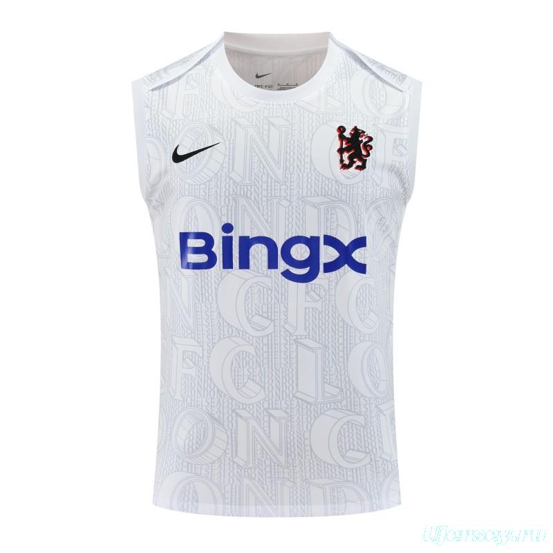 25/26 Chelsea White Vest Jersey+Shorts
