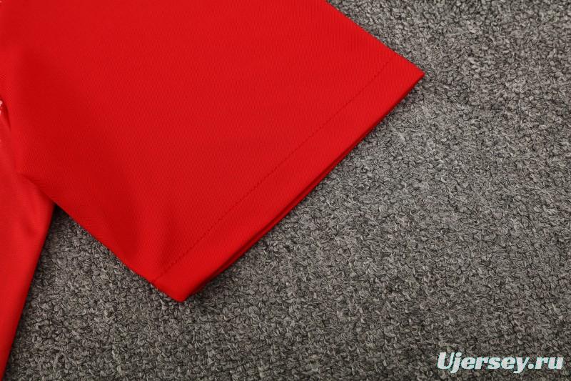 25/26 Atletico Madrid Red/White Stripe Short Sleeve+Shorts