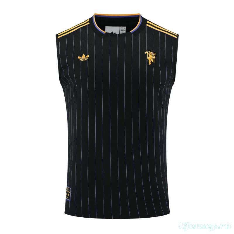 25/26 Manchester United Adidas Original Wine Vest Jersey+Shorts