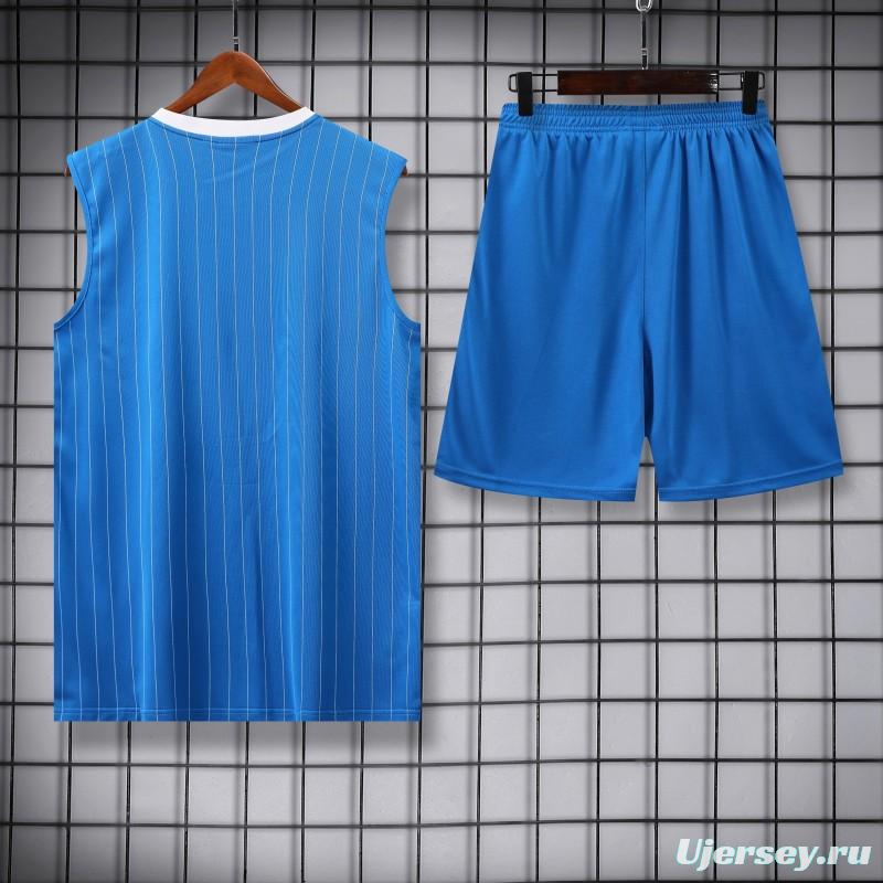 25/26 Real Madrid Adidas Original Blue Vest Jersey+Shorts