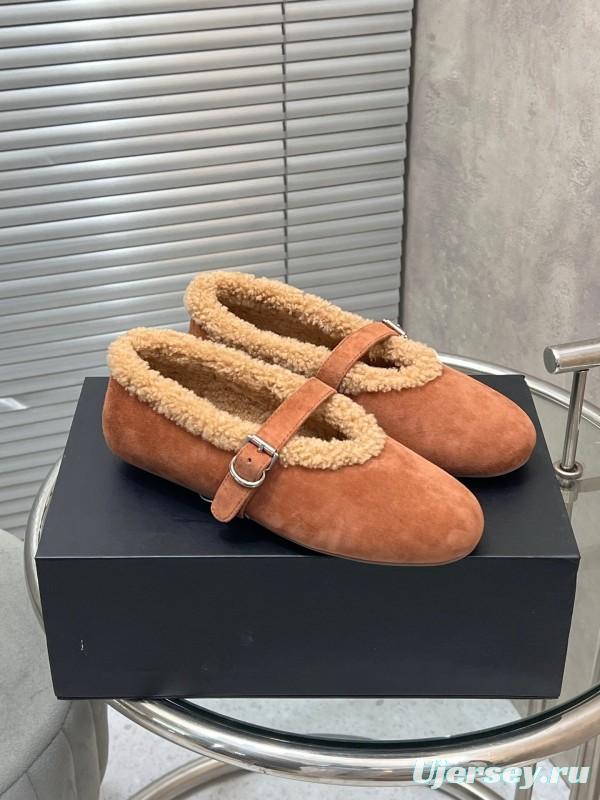 Alaia Fall/Winter 2025 Wool Mary Jane Ballet Flats - KFY00310