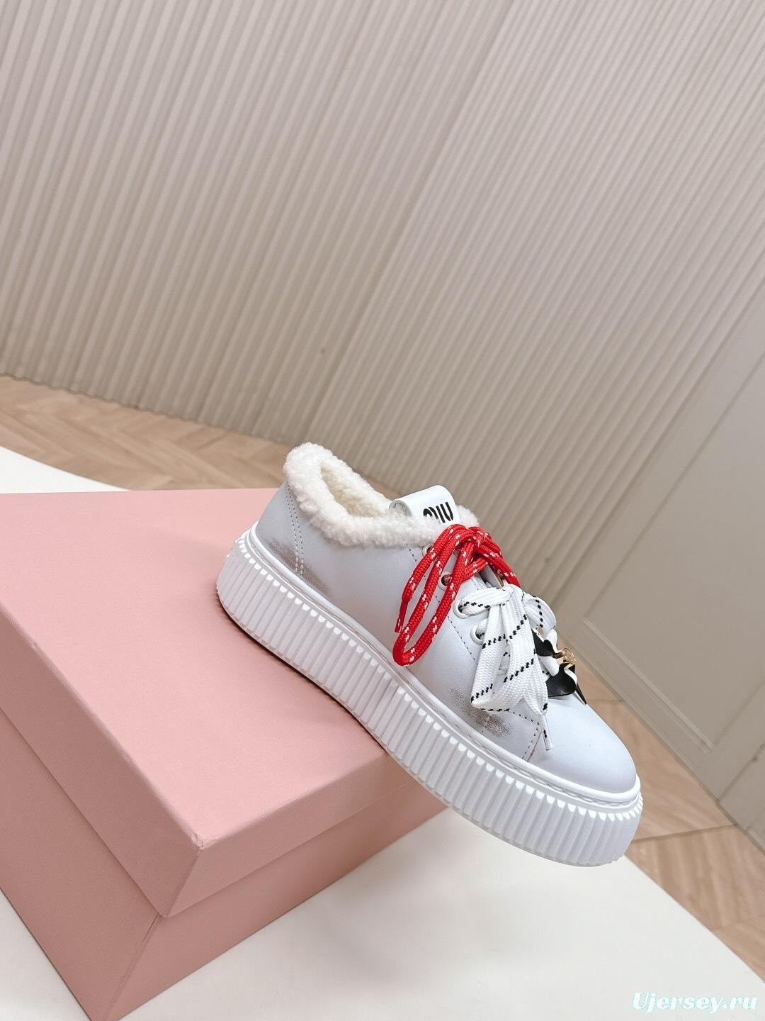 Miu Miu 3D Embroidered Platform Casual Shoes - LY00320/LY00340