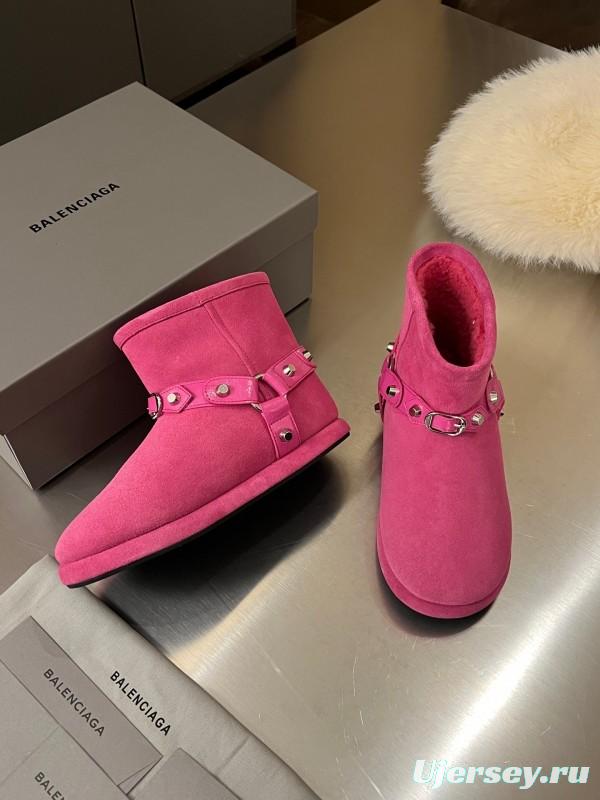 Balenciaga Fall Winter New Buckle Studded Snow Boots - LY00300