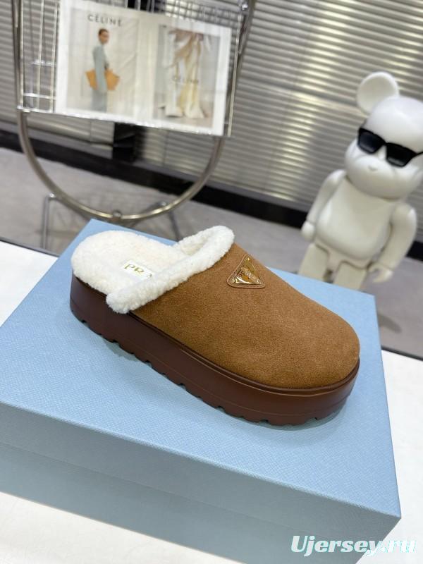Prada Spring/Summer 2025 Iconic Shearling Slippers - KFY00280