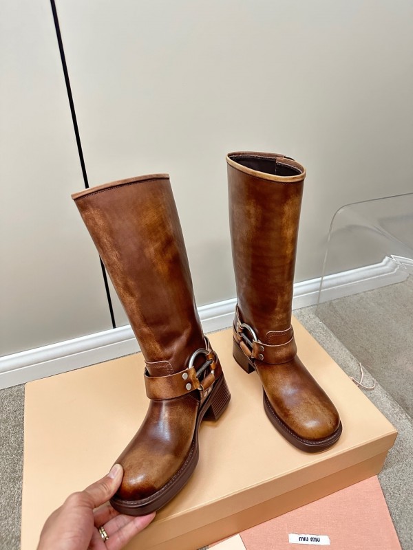 Miu Miu Fall/Winter 2025 Limited Edition Punk Style Martin Boots - LY00500