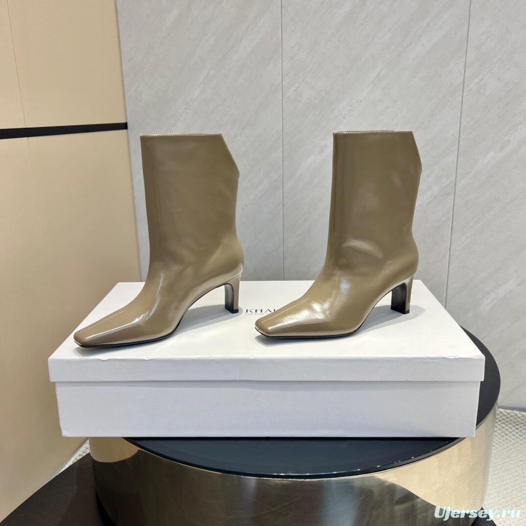 Khaite 2025 SS Collection Square Toe Slip-On Ankle Boots - KFY00390