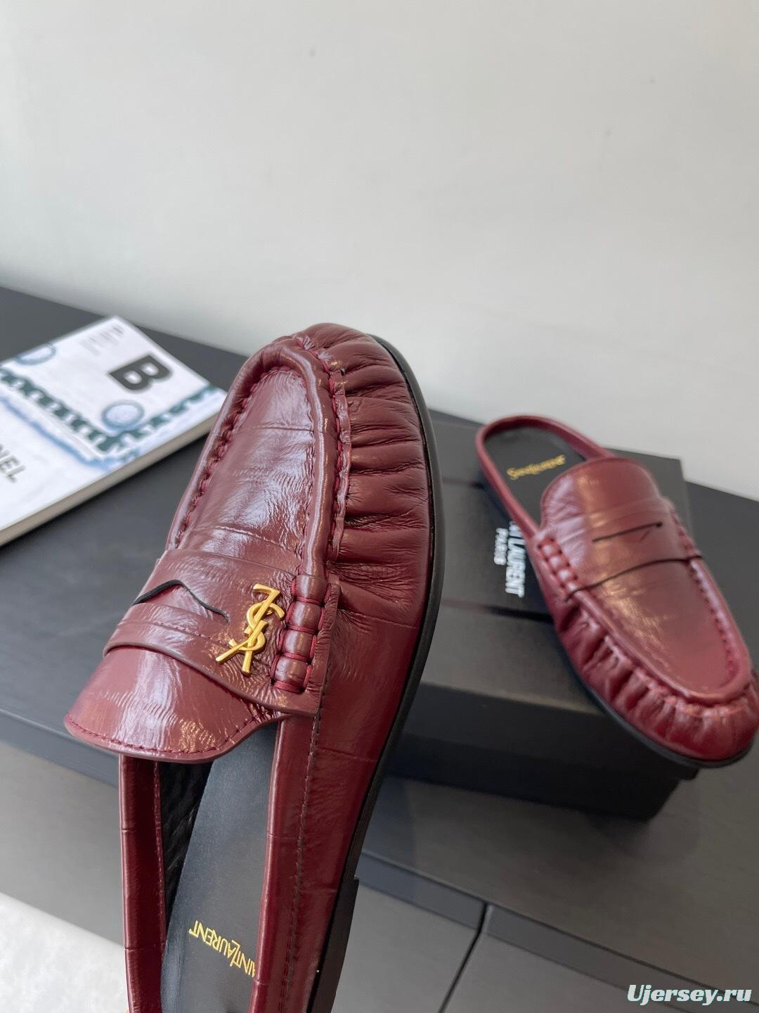 Saint Laurent Classic Loafer Mule Flats - KFY00320