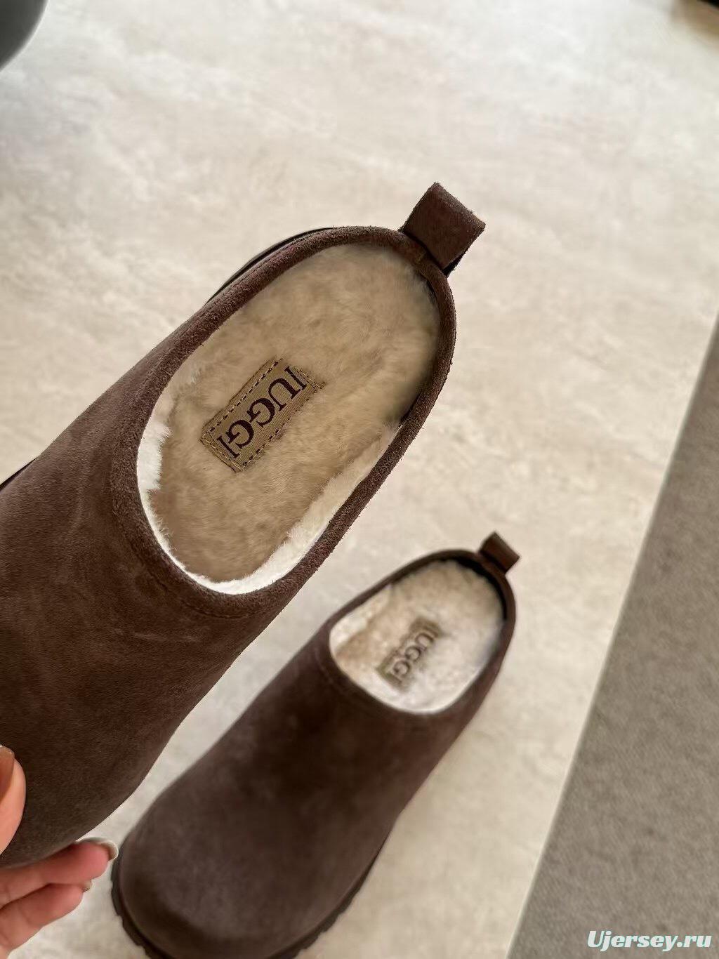 Ugg 2025/SS Potato Wool Slippers with Inner Height Increase - KFY00240