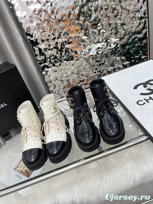 Chanel 2025/SS Autumn Winter New Boots with Double C Leather Buckle - LY00340