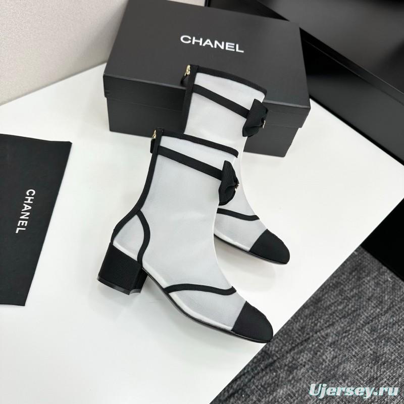 Chanel 2025 SS Classic Bow Ankle Boots - LY00