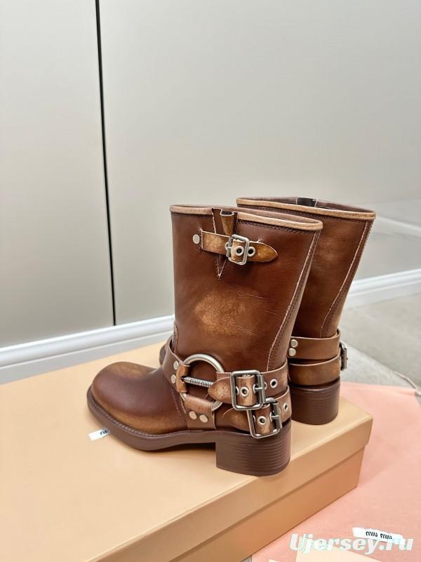 Miu Miu Fall/Winter 2025 Limited Edition Punk Style Martin Boots - LY00500