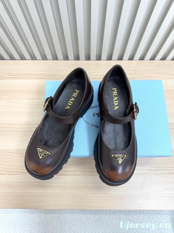 Prada 2025 SS Platform Mary Jane Shoes - LY00300