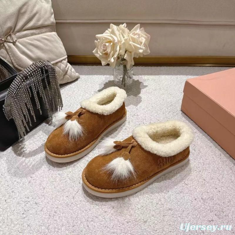 MIU MIU Miu Miu 2025 SS Korean Style Popular Small Potato Snow Boots Upgraded Version - LY00290