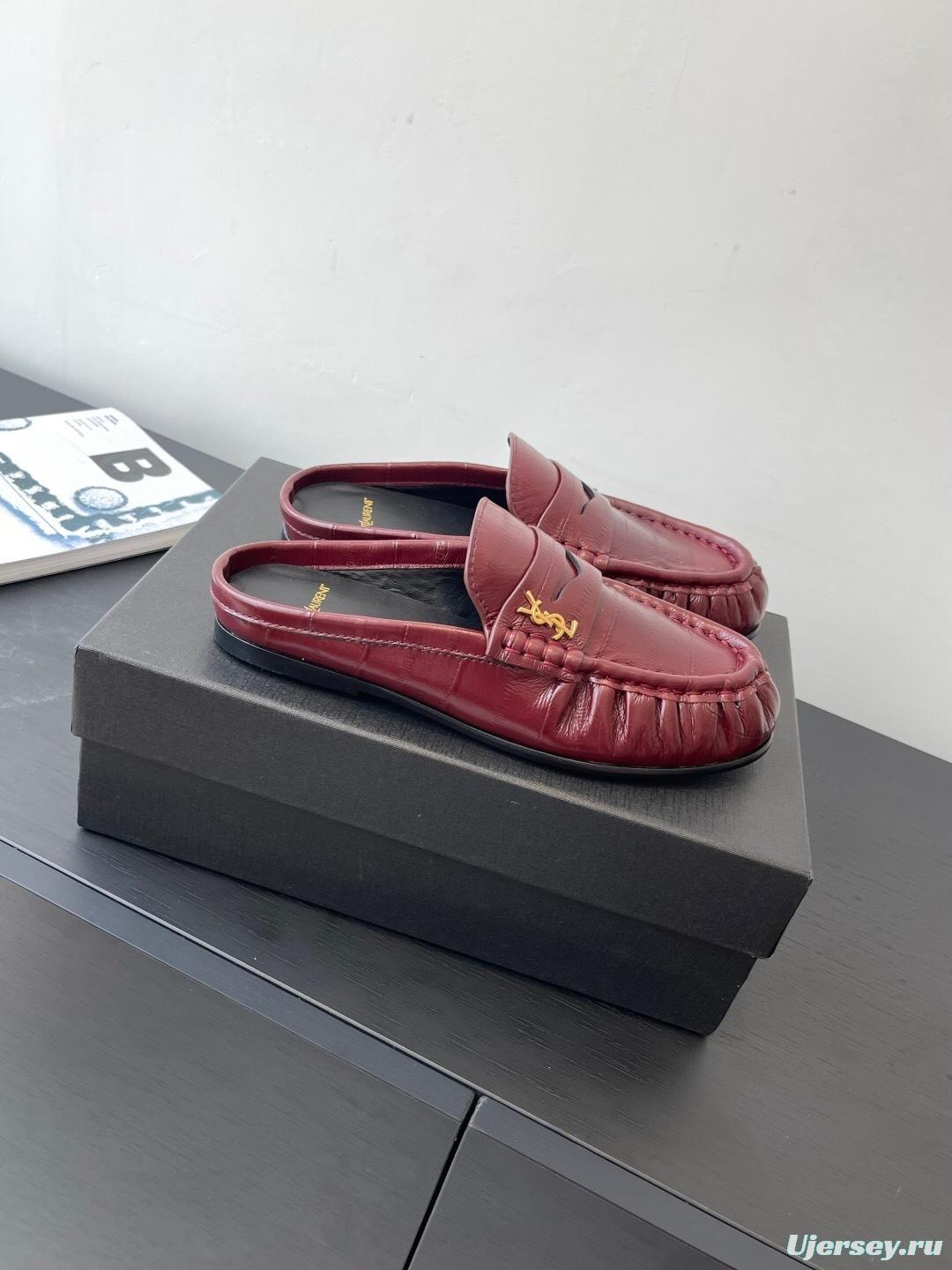 Saint Laurent Classic Loafer Mule Flats - KFY00320