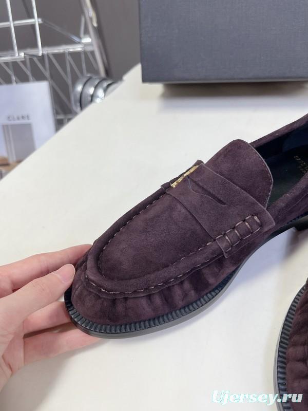 Saint Laurent Classic Loafer Leather Shoes - KFY00350