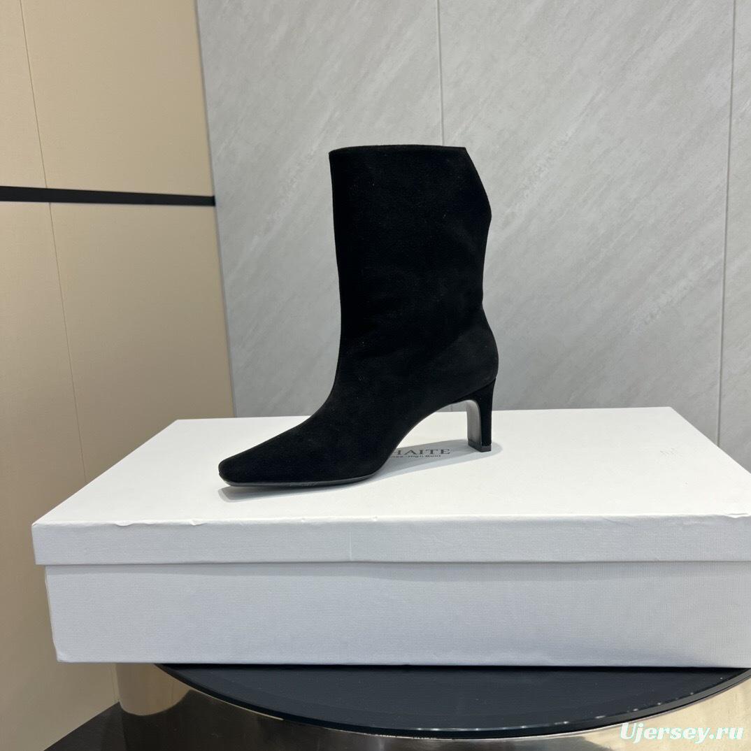 Khaite 2025 SS Collection Square Toe Slip-On Ankle Boots - KFY00390