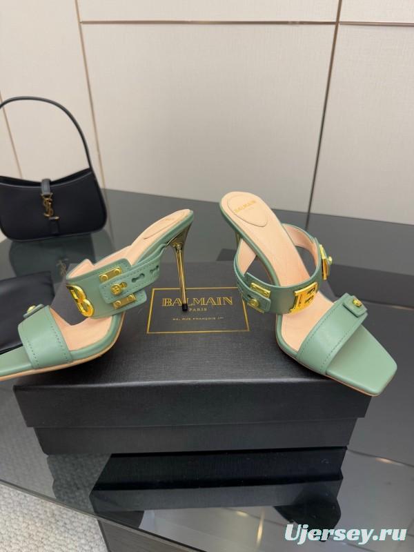 Balmain 2025 SS Metal Heel High Heel Sandals - KFY00320