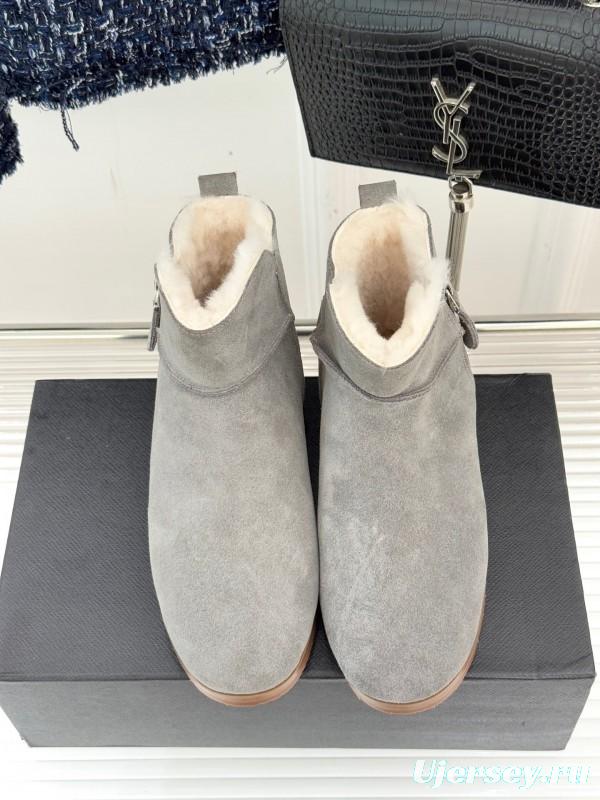 ALAIA Minimalist Side Zipper Retro Snow Boots - KFY00320