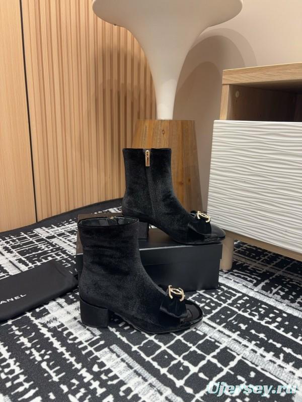 Chanel 2025/SS Bow CC Crystal Buckle Ankle Boots - LY00340/LY00350
