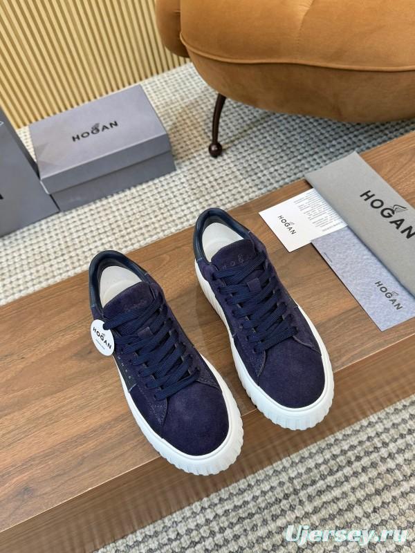 Hogan H-STRIPES Series Couple Thick Sole Biscuit Sneakers Urban Leisure Shoes - AS00310