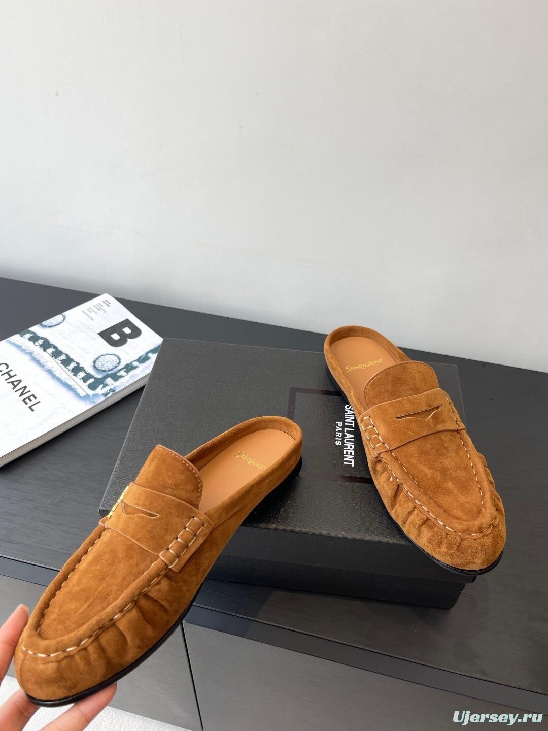 Saint Laurent Classic Loafer Mule Flats - KFY00320