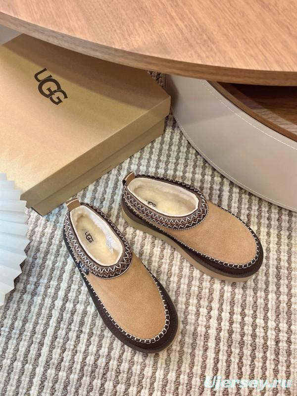 UGG Ethnic Tazz Series Thickened Height-Increasing Slip-On Fur Shoes - MJ00220