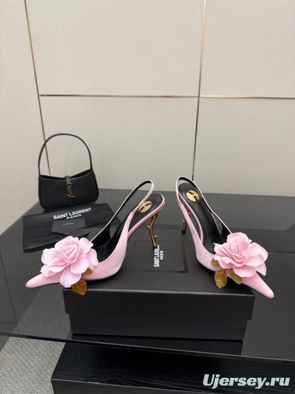 Saint Laurent 25FW Spring Collection Rose Thorn High Heels - KFY00320