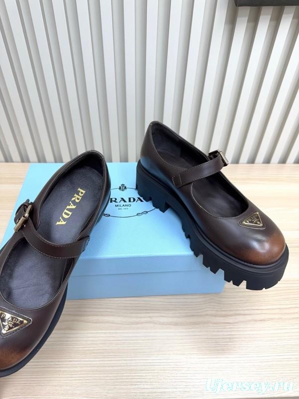 Prada 2025 SS Platform Mary Jane Shoes - LY00300