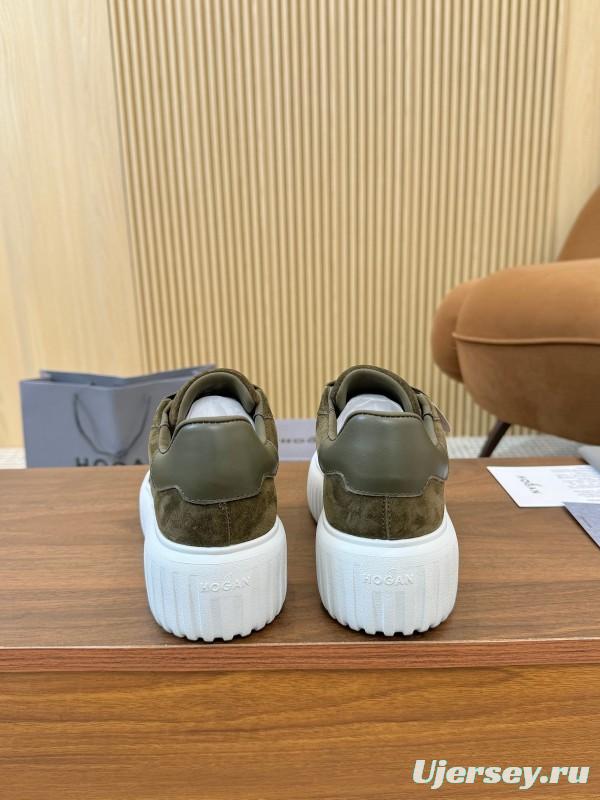 Hogan H-STRIPES Series Couple Thick Sole Biscuit Sneakers Casual Sports Shoes - AS00310