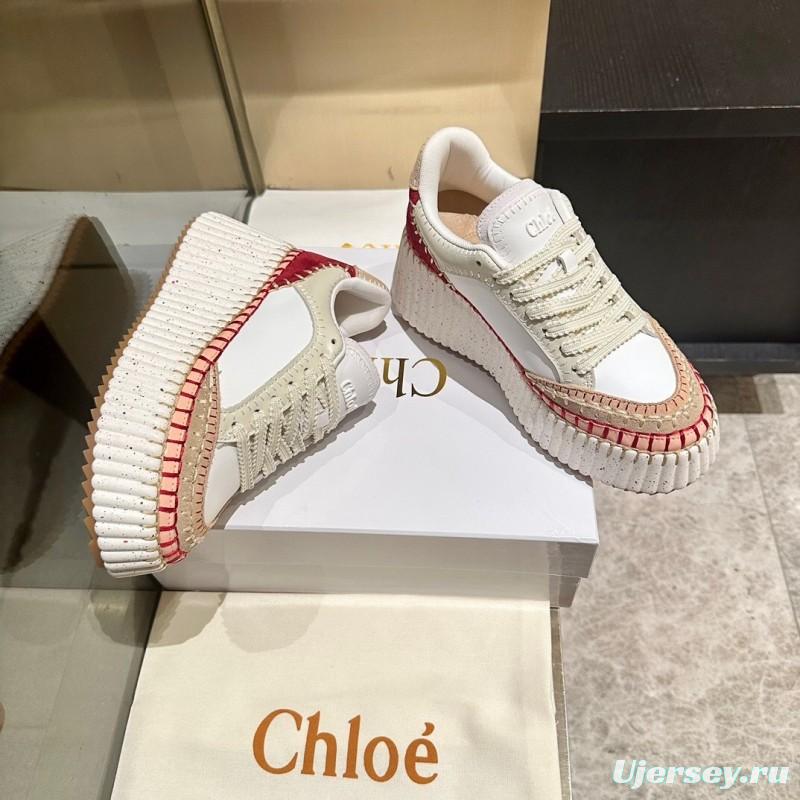 Chloe 2025/SS Hand-Stitched Mark Line Casual Shoes - LY00350