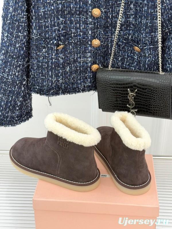 Miu Miu Retro Shearling Platform Snow Boots - KFY00300