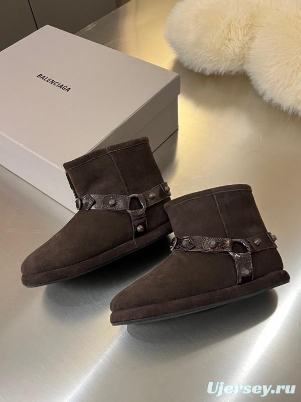 Balenciaga Fall Winter New Buckle Studded Snow Boots - LY00300