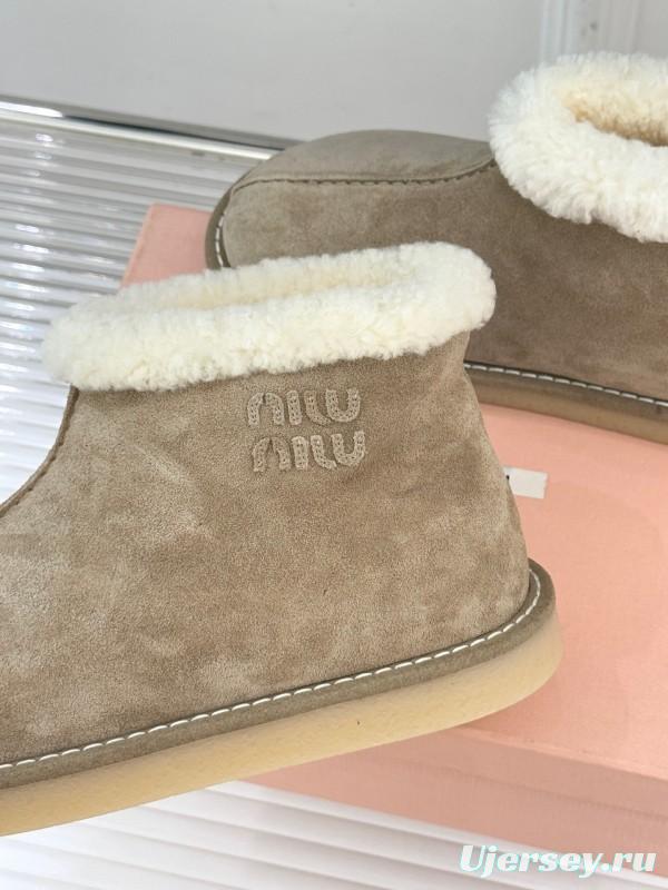 Miu Miu Retro Shearling Platform Snow Boots - KFY00300