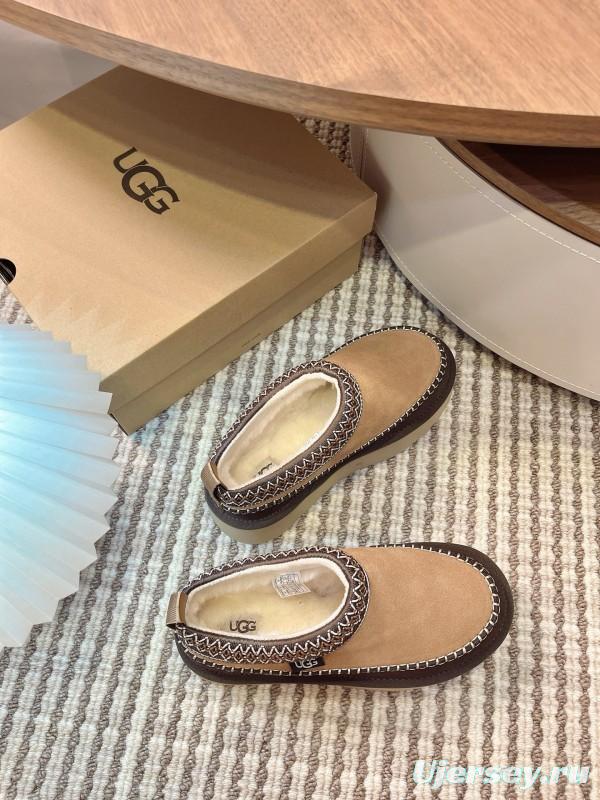 UGG Ethnic Tazz Series Thickened Height-Increasing Slip-On Fur Shoes - MJ00220